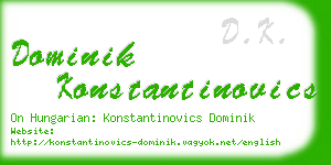 dominik konstantinovics business card